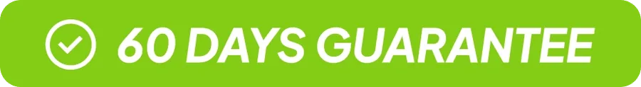 A green pill-shaped label reading 60 days guarantee